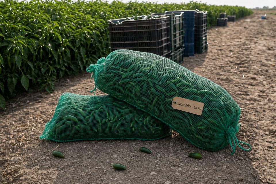 Arpilla de 30 kg de jalapeño Valle de Gigantes